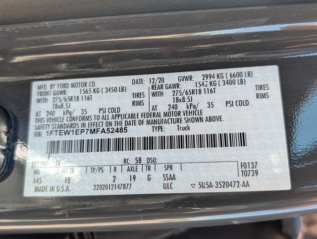 2021 Ford F-150 XLT