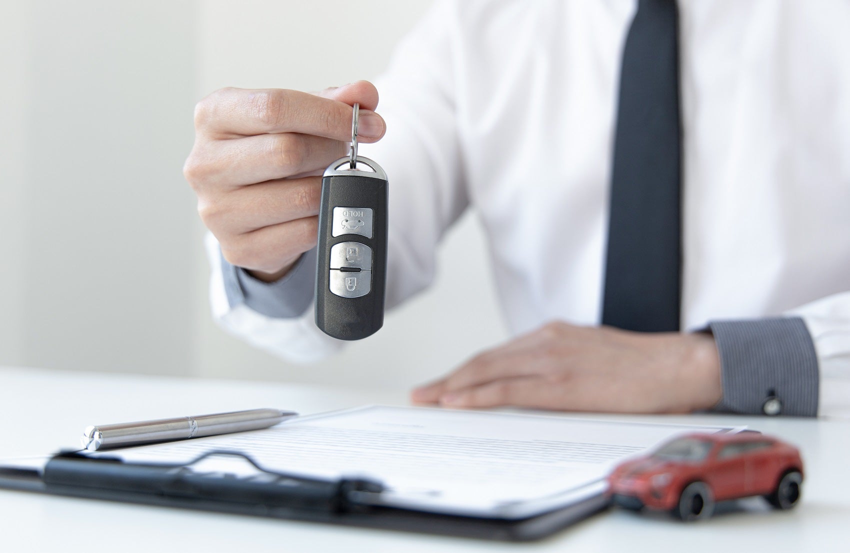 Handing Keys to New Jeep